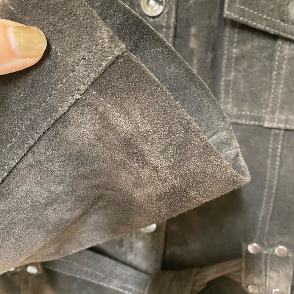 Georgiou Chocolate suede Jacket,8 - Picture 8 of 9